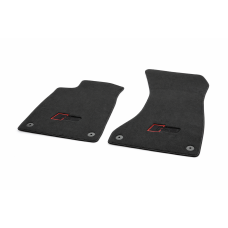 Audi A4/A5 (B9) verlours mattenset met donker logo RS (voorzijde)