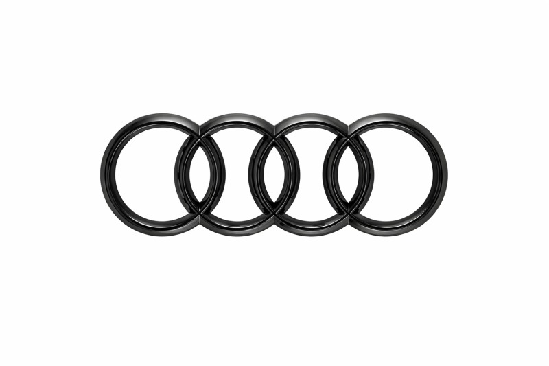 Audi A1 (8X) zwart logo voorzijde zwart