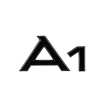 Audi A1 (8X) black edition embleem achterzijde in hoogglans