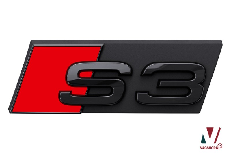 Audi S3 8Y zwart embleem voor