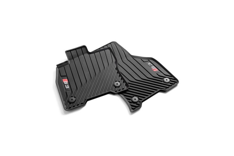 Audi A3 (8Y) rubberen mattenset met S3 opdruk (voorzijde) (2022 - heden) Audi A3 (8Y) rubberen mattenset met S3 opdruk (voorzijde) (2022 - heden)