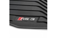 Audi A3 (8Y) rubberen mattenset met RS3 opdruk (voorzijde)