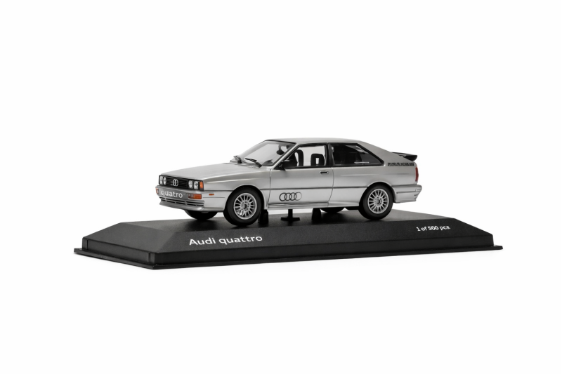 Audi quattro modelauto (1:43) silver