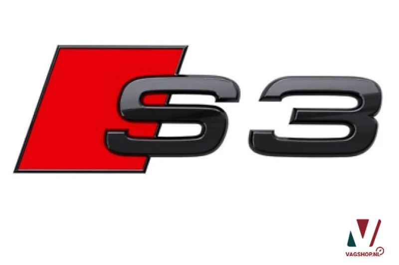 Audi S3 8Y zwart embleem achter