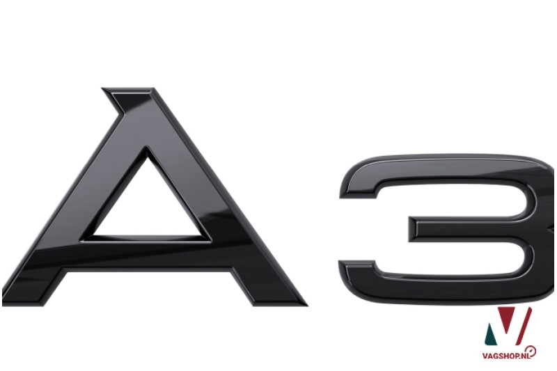 Audi A3 8Y zwart embleem achter