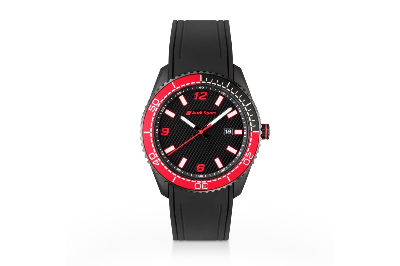 Audi sport horloge zwart / rood
