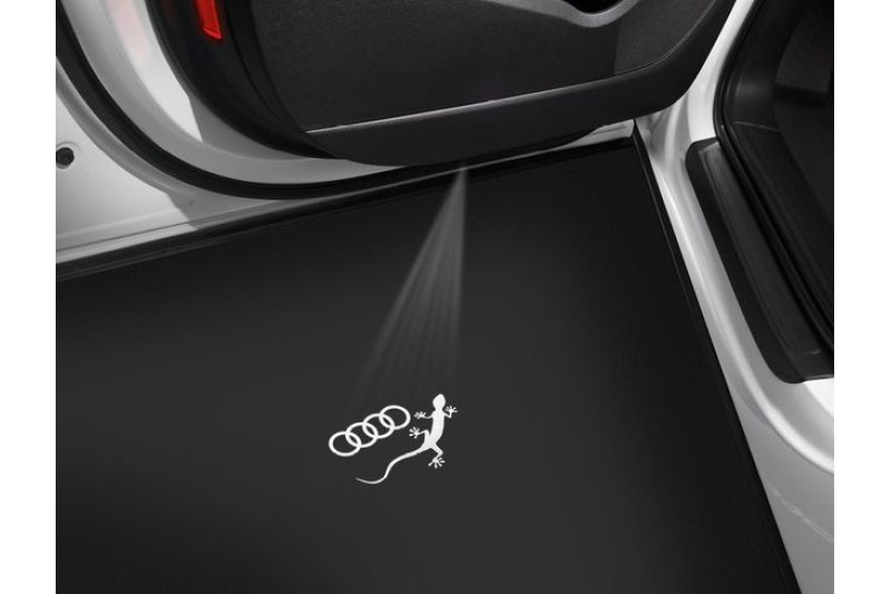 Audi instapverlichting LED met logoprojectie van Audi gecko