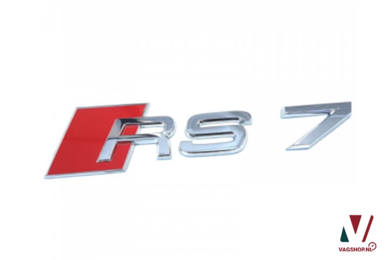 Audi RS7 plak embleem achterkant chroom