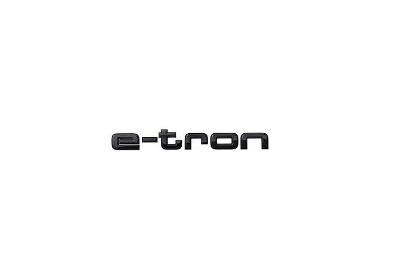 Audi e-tron embleem zwart achterzijde