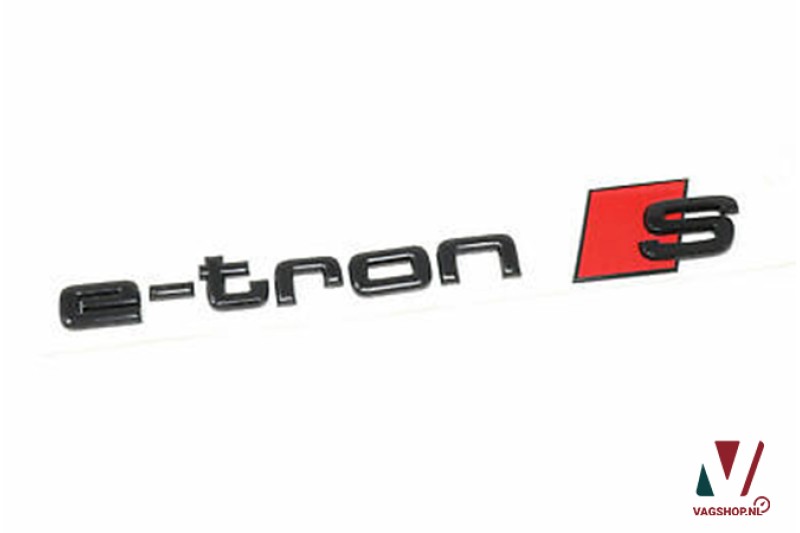 Audi 'e-tron S' zwart embleem achterzijde