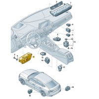 Audi A4 (B9), A5 (F5), Q5 (FY), Q7 (4M) multischakelaar met mistachterlicht functie
