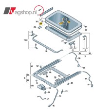 Audi A6 4B/Passat 3B/3BG steunveer voor opendak