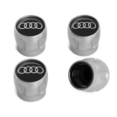 Audi metalen ventieldoppen met logo (4 stuks)