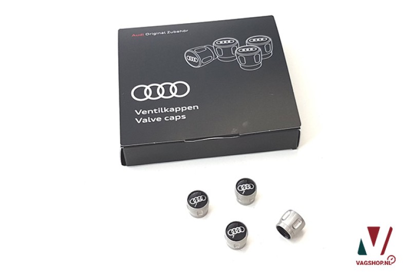 Audi metalen ventieldoppen met logo (4 stuks)