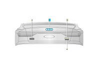 Audi Q6 e-tron logo antracietgrijs achterzijde