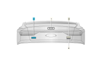 Audi SQ6 e-tron embleem achterzijde