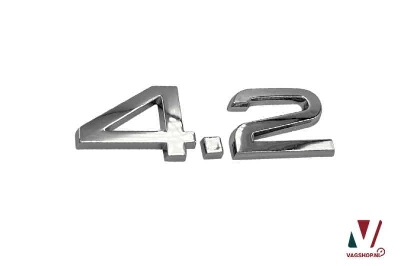 Audi 4.2 embleem achterzijde