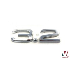 Audi 3.2 embleem chrome achterzijde 