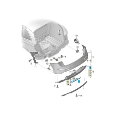 Audi Q5 (8R) afdekplaat achterbumper (platiniumgrijs)