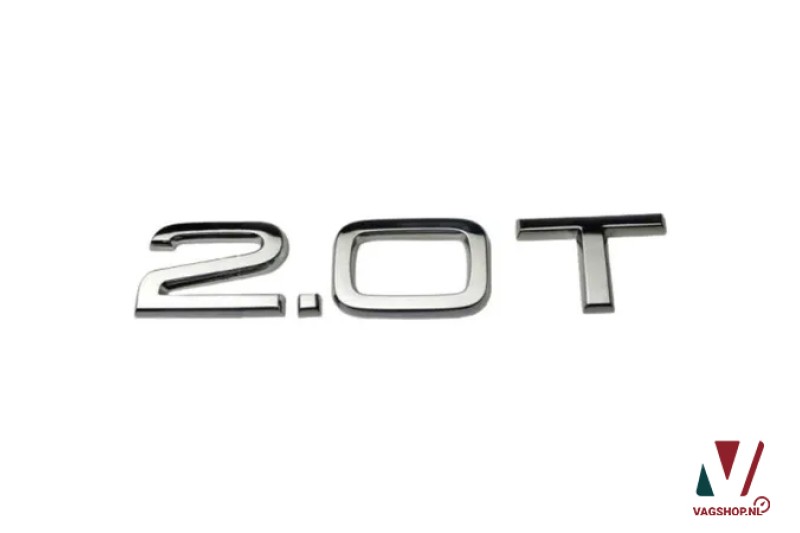 Audi 2.0T embleem achterzijde 
