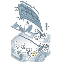 Audi A4 (B9) afdekking koplamp 