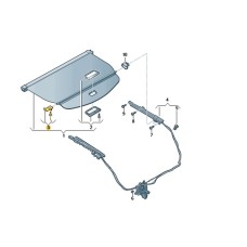 Audi A4 (B9) avant reparatieset afdekrollo 
