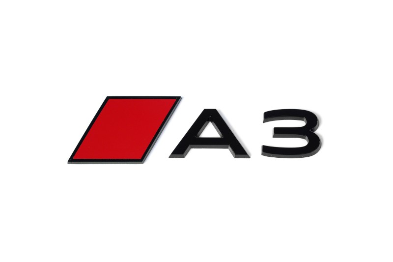 Audi A3 embleem achterzijde black-edition met ruit