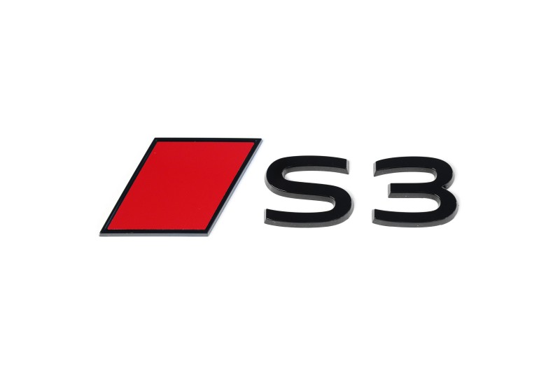 Audi S3 (8Y) embleem achterzijde black-edition