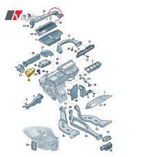 Audi A3 8Y Luchtrooster bestuurderskant