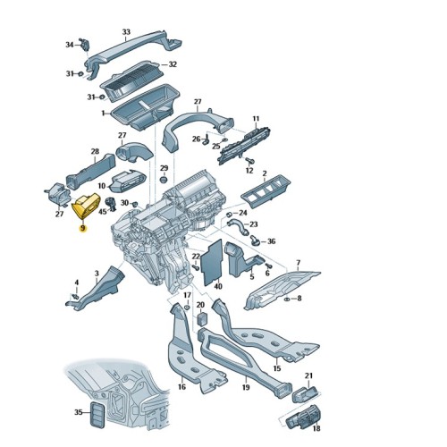 Audi A3 8Y Luchtrooster bestuurderskant