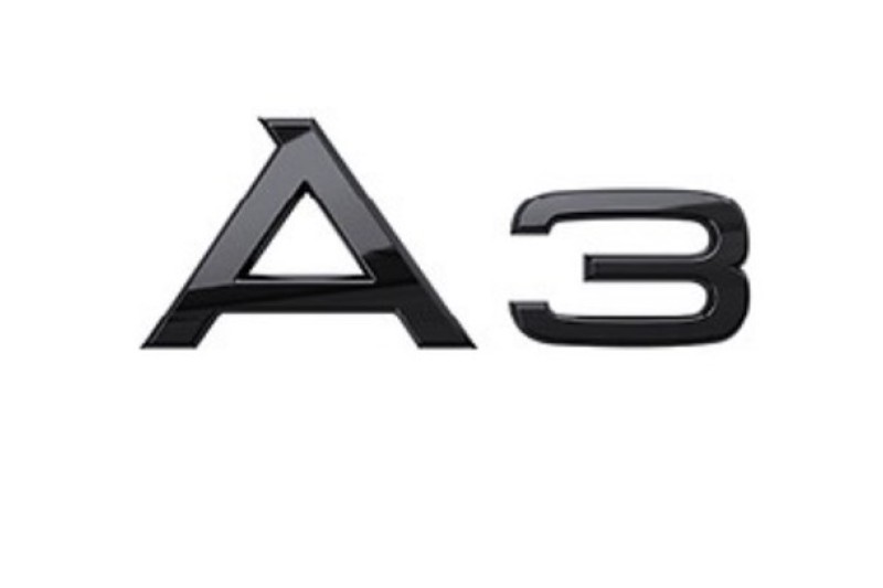 Audi A3 plakembleem achterkant zwart