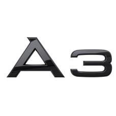 Audi A3 (8Y) embleem achterzijde zwart (blackedition)