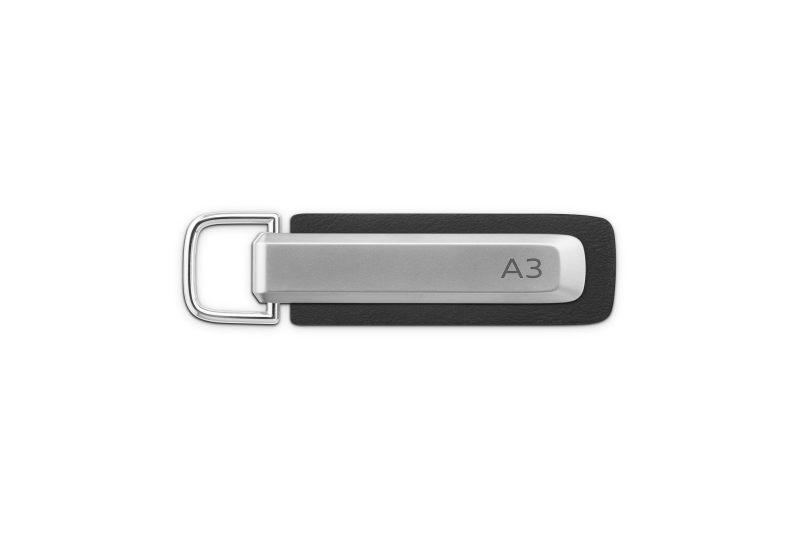 Audi A3 sleutelhanger zilver / zwart