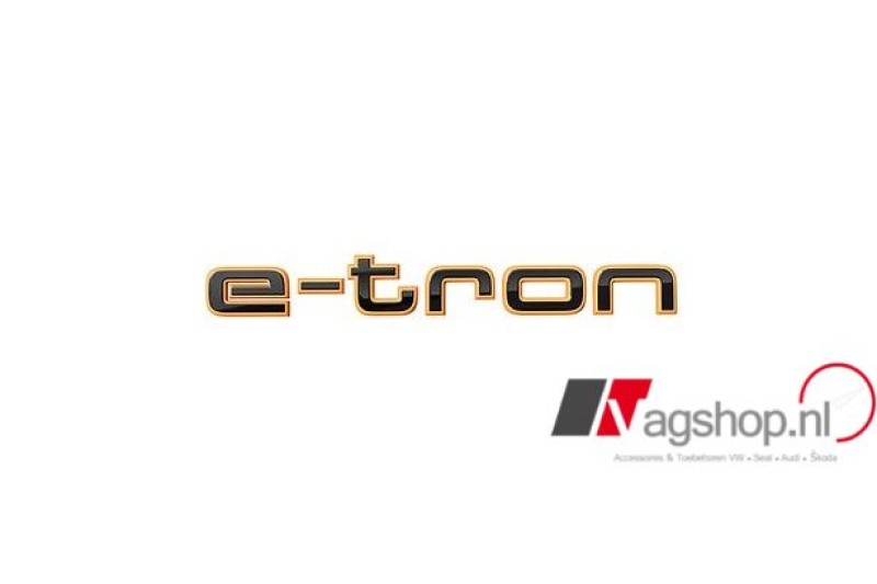 Audi E-tron logo zwart oranje