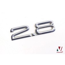 Audi 2.8 embleem achterzijde chrome