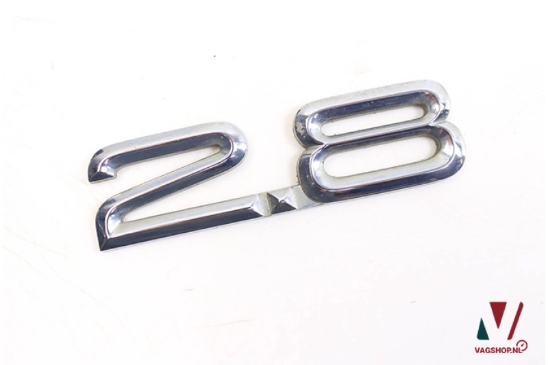 Audi 2.8 embleem achterzijde chrome
