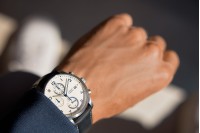 Audi chronograaf (zilver/beige) horloge