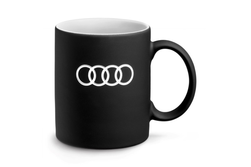Audi mok met ringen - zwart