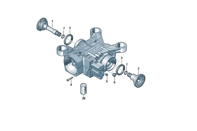 Haldex + Achterdifferentieel Oliepluggen Set