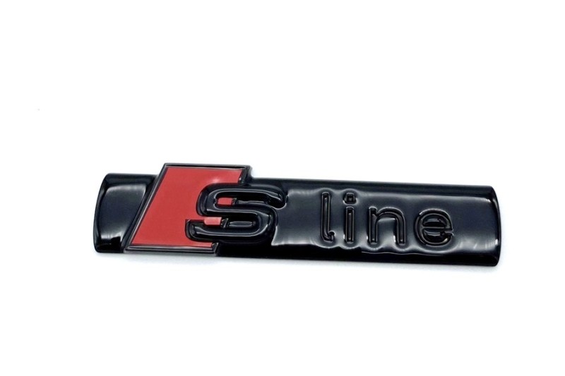 S-line grille embleem Zwart-Rood