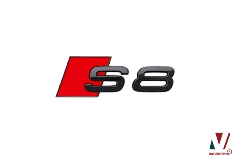 Audi S8 embleem achterklep zwart