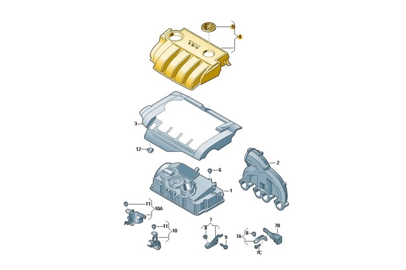 Motorafdekking voor TDI  motorcode 1.9 TDI BMT