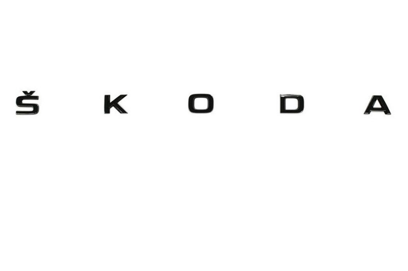Škoda embleem achterzijde zwart 