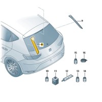 Verticale spoilerset achterklep Seat Leon 5F