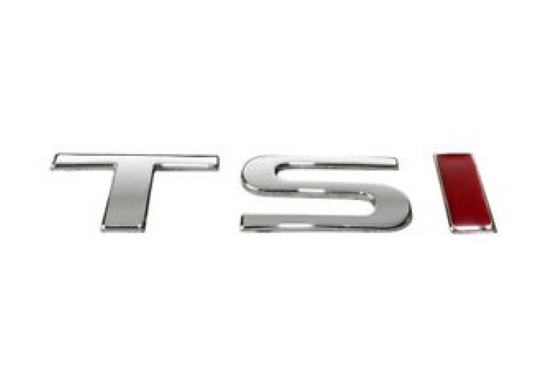 Seat TSI embleem chroom/rood