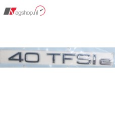 Audi 40 TFSI-E embleem chroom achterzijde 