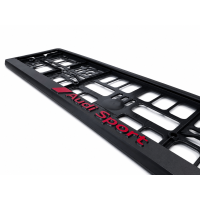Audi Sport luxe kentekenplaathouder met 3D-logo
