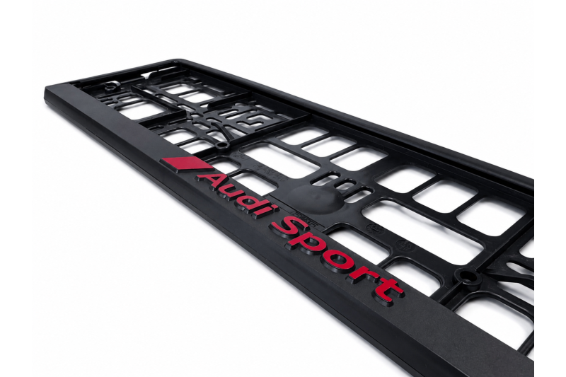Audi Sport luxe kentekenplaathouder met 3D-logo