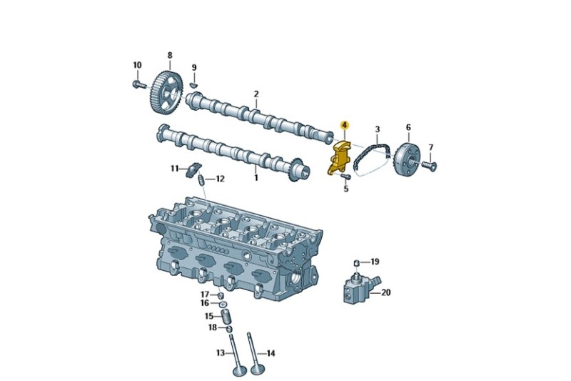 Kettingspanner 2.0 benzine (OEM: 06F109217A)