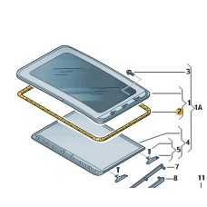 Afdichtrubber open dak (OEM: 8E0877297 / 8E0877297D)
